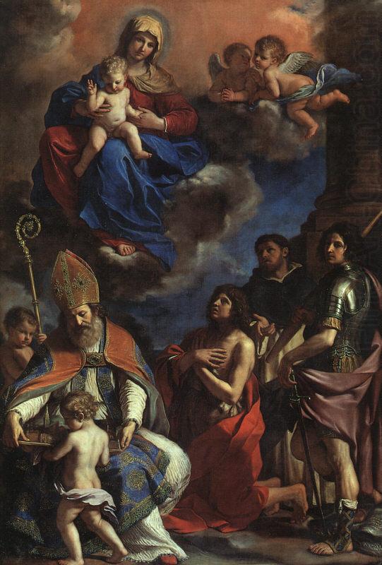  Giovanni Francesco  Guercino Virgin and Child with the Patron Saints of Modena china oil painting image
